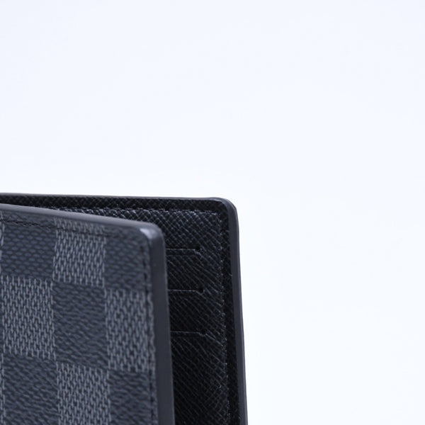 極美品 LOUIS VUITTON ルイ ヴィトン オーガナイザードゥポッシュ カードケース KTイニシャル入り ダミエ ブラック N63143 中古 4a006568