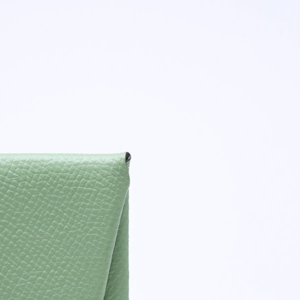 新品同様品 HERMES エルメス 財布 コインケース 小銭入れ バスティア ヴェールクリケット グリーン Z刻印 中古 4a006765