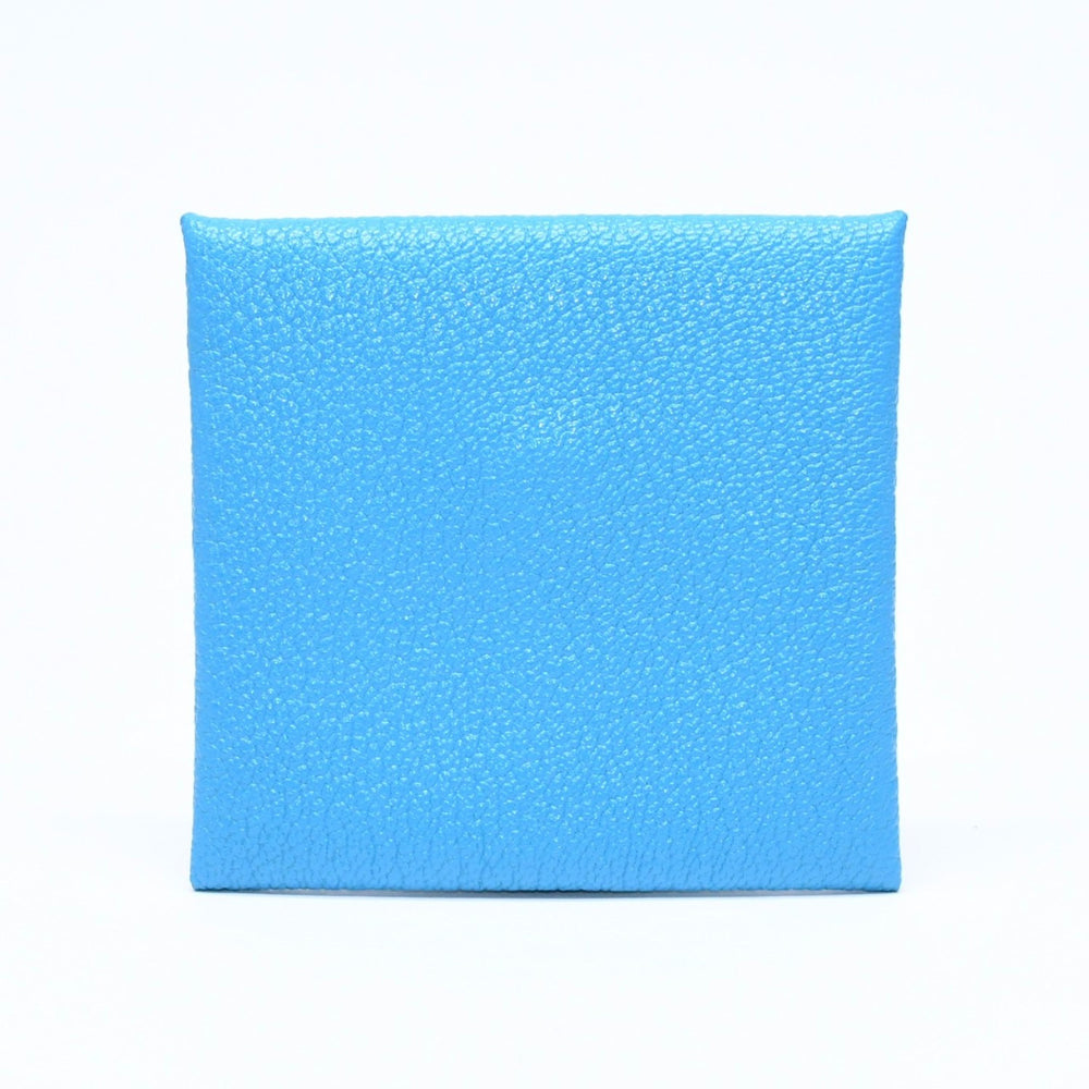 極美品 HERMES エルメス バスティア コインケース 財布 小銭入れ S刻印 ニューブルージーン シェーブル 中古 4a006767