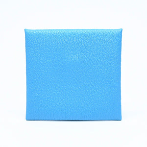 極美品 HERMES エルメス バスティア コインケース 財布 小銭入れ S刻印 ニューブルージーン シェーブル 中古 4a006767