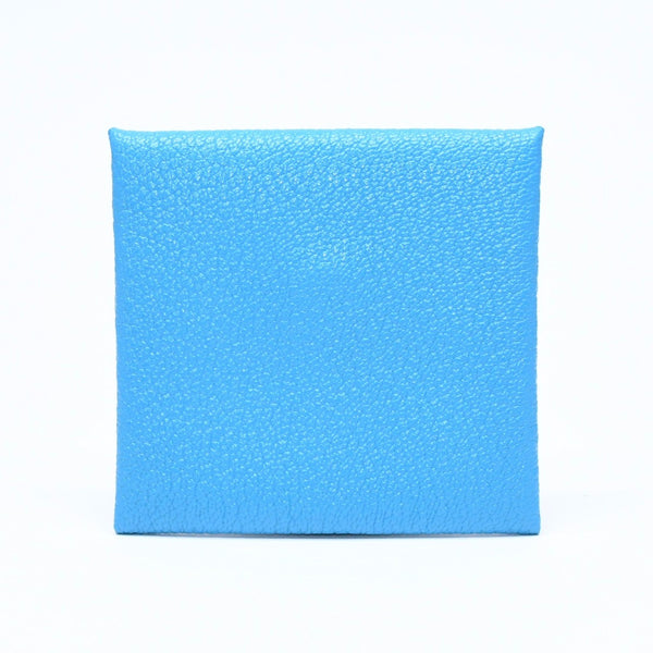 極美品 HERMES エルメス バスティア コインケース 財布 小銭入れ S刻印 ニューブルージーン シェーブル 中古 4a006767