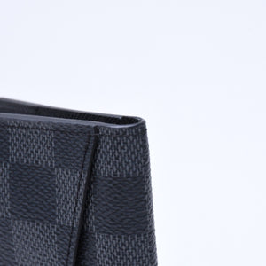 極美品 LOUIS VUITTON ルイ ヴィトン オーガナイザードゥポッシュ カードケース KTイニシャル入り ダミエ ブラック N63143 中古 4a006568