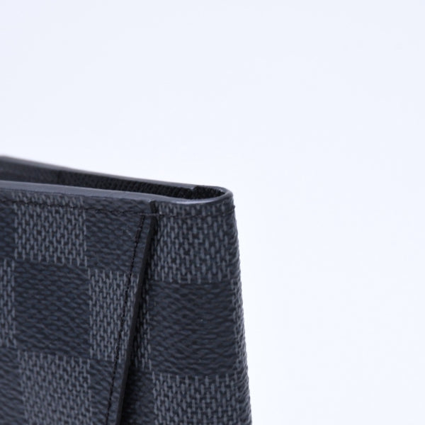 極美品 LOUIS VUITTON ルイ ヴィトン オーガナイザードゥポッシュ カードケース KTイニシャル入り ダミエ ブラック N63143 中古 4a006568