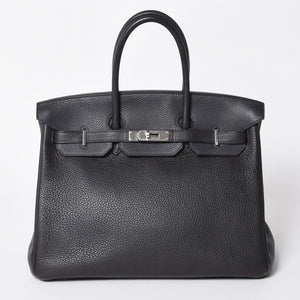 極美品 HERMES エルメス BIRKIN バーキン35 パープル系 シルバー金具 T刻印 トリヨンクレマンス ハンドバッグ 中古 4a006581