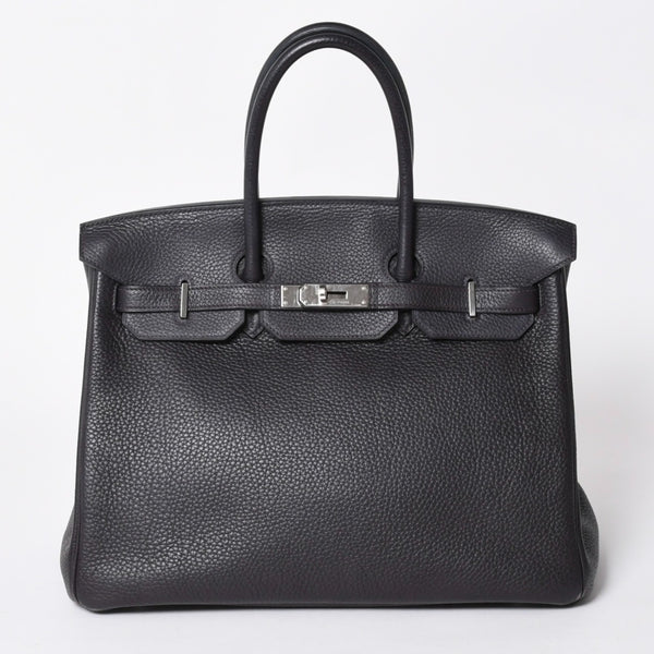 極美品 HERMES エルメス BIRKIN バーキン35 パープル系 シルバー金具 T刻印 トリヨンクレマンス ハンドバッグ 中古 4a006581