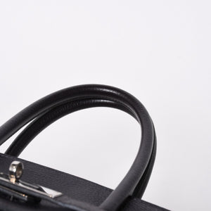 極美品 HERMES エルメス BIRKIN バーキン35 パープル系 シルバー金具 T刻印 トリヨンクレマンス ハンドバッグ 中古 4a006581