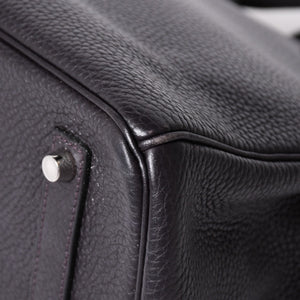 極美品 HERMES エルメス BIRKIN バーキン35 パープル系 シルバー金具 T刻印 トリヨンクレマンス ハンドバッグ 中古 4a006581
