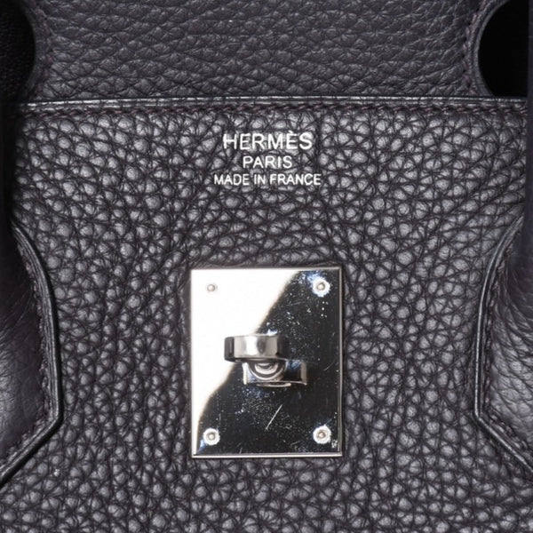 極美品 HERMES エルメス BIRKIN バーキン35 パープル系 シルバー金具 T刻印 トリヨンクレマンス ハンドバッグ 中古 4a006581