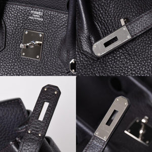 極美品 HERMES エルメス BIRKIN バーキン35 パープル系 シルバー金具 T刻印 トリヨンクレマンス ハンドバッグ 中古 4a006581