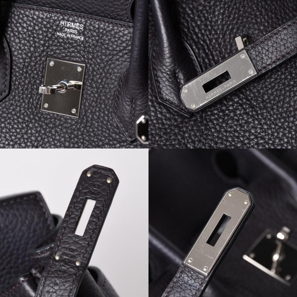 極美品 HERMES エルメス BIRKIN バーキン35 パープル系 シルバー金具 T刻印 トリヨンクレマンス ハンドバッグ 中古 4a006581