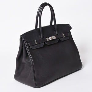 極美品 HERMES エルメス BIRKIN バーキン35 パープル系 シルバー金具 T刻印 トリヨンクレマンス ハンドバッグ 中古 4a006581