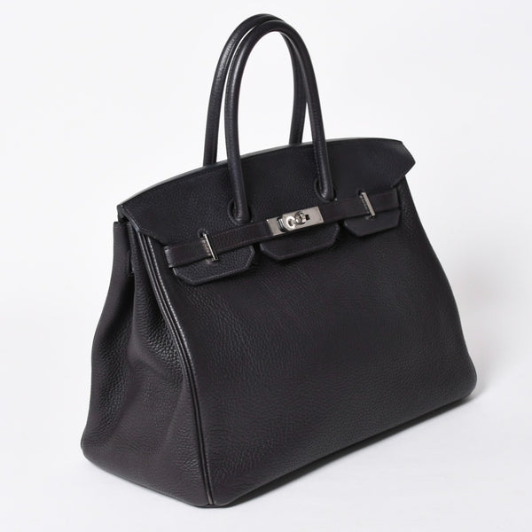 極美品 HERMES エルメス BIRKIN バーキン35 パープル系 シルバー金具 T刻印 トリヨンクレマンス ハンドバッグ 中古 4a006581