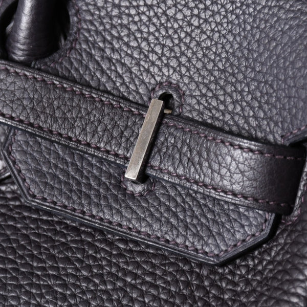 極美品 HERMES エルメス BIRKIN バーキン35 パープル系 シルバー金具 T刻印 トリヨンクレマンス ハンドバッグ 中古 4a006581