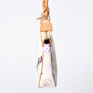 極美品 LOUIS VUITTON ルイヴィトン ポシェット アクセソワール アクセサリーポーチ M92649 モノグラム マルチカラー 村上隆 中古 4a006586