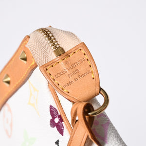 極美品 LOUIS VUITTON ルイヴィトン ポシェット アクセソワール アクセサリーポーチ M92649 モノグラム マルチカラー 村上隆 中古 4a006586