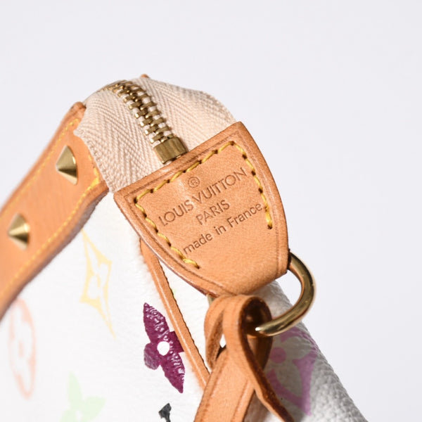 極美品 LOUIS VUITTON ルイヴィトン ポシェット アクセソワール アクセサリーポーチ M92649 モノグラム マルチカラー 村上隆 中古 4a006586