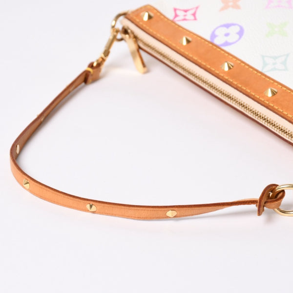 極美品 LOUIS VUITTON ルイヴィトン ポシェット アクセソワール アクセサリーポーチ M92649 モノグラム マルチカラー 村上隆 中古 4a006586