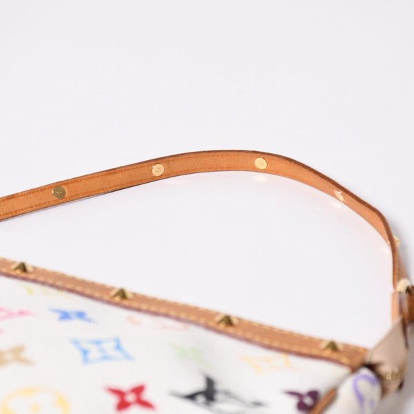 極美品 LOUIS VUITTON ルイヴィトン ポシェット アクセソワール アクセサリーポーチ M92649 モノグラム マルチカラー 村上隆 中古 4a006586