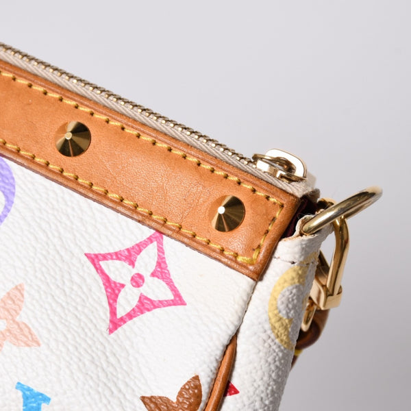 極美品 LOUIS VUITTON ルイヴィトン ポシェット アクセソワール アクセサリーポーチ M92649 モノグラム マルチカラー 村上隆 中古 4a006586