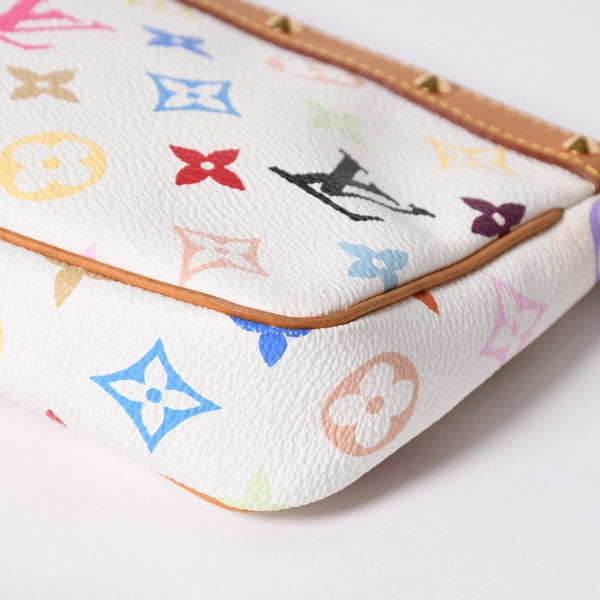極美品 LOUIS VUITTON ルイヴィトン ポシェット アクセソワール アクセサリーポーチ M92649 モノグラム マルチカラー 村上隆 中古 4a006586