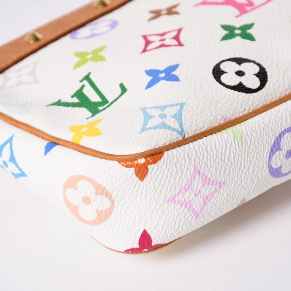 極美品 LOUIS VUITTON ルイヴィトン ポシェット アクセソワール アクセサリーポーチ M92649 モノグラム マルチカラー 村上隆 中古 4a006586