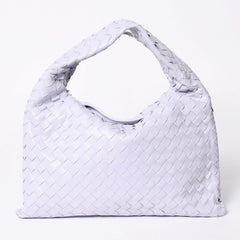 極美品 BOTTEGA VENETA ボッテガヴェネタ スモール ホップ イントレチャート ワンショルダーバッグ レザー パープル 中古 4a006399