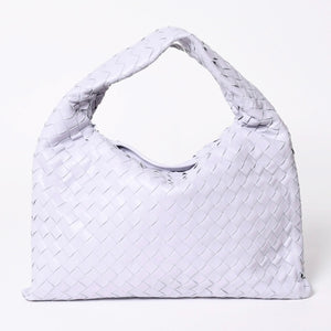 極美品 BOTTEGA VENETA ボッテガヴェネタ スモール ホップ イントレチャート ワンショルダーバッグ レザー パープル 中古 4a006399