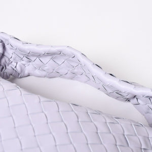 極美品 BOTTEGA VENETA ボッテガヴェネタ スモール ホップ イントレチャート ワンショルダーバッグ レザー パープル 中古 4a006399