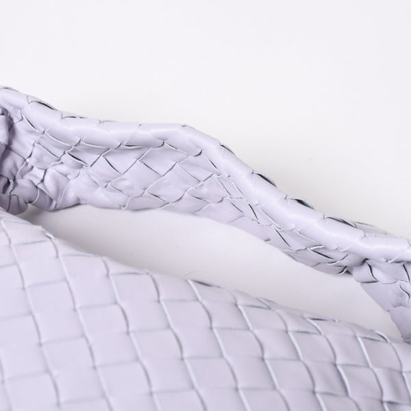 極美品 BOTTEGA VENETA ボッテガヴェネタ スモール ホップ イントレチャート ワンショルダーバッグ レザー パープル 中古 4a006399