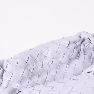 極美品 BOTTEGA VENETA ボッテガヴェネタ スモール ホップ イントレチャート ワンショルダーバッグ レザー パープル 中古 4a006399