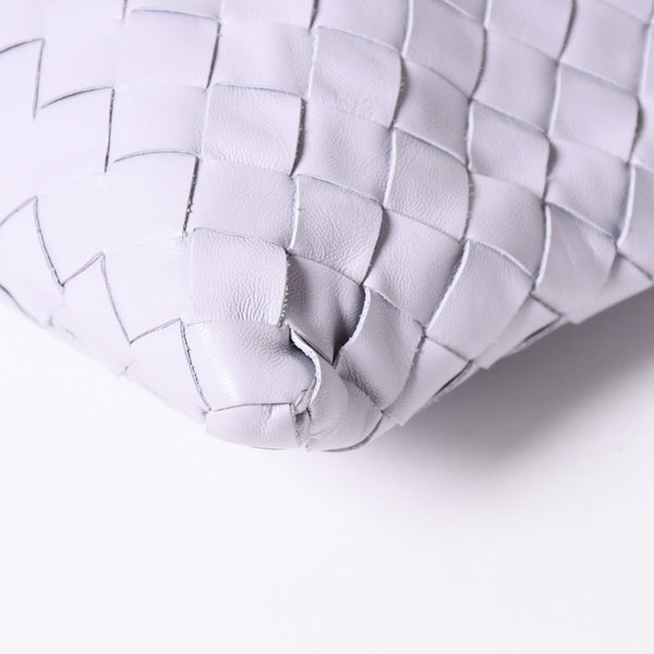 極美品 BOTTEGA VENETA ボッテガヴェネタ スモール ホップ イントレチャート ワンショルダーバッグ レザー パープル 中古 4a006399