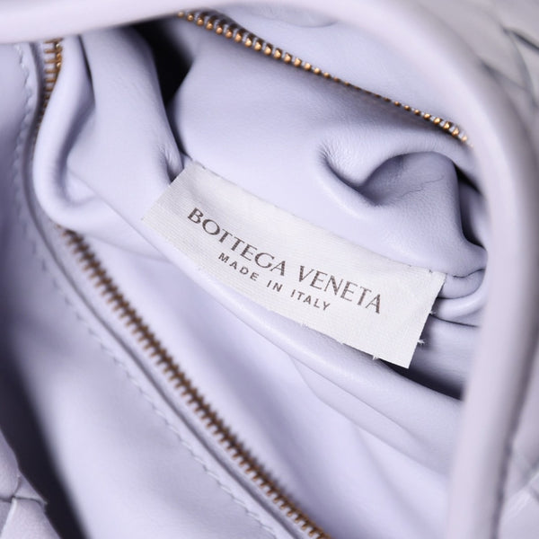 極美品 BOTTEGA VENETA ボッテガヴェネタ スモール ホップ イントレチャート ワンショルダーバッグ レザー パープル 中古 4a006399
