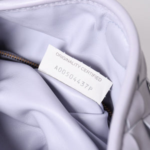 極美品 BOTTEGA VENETA ボッテガヴェネタ スモール ホップ イントレチャート ワンショルダーバッグ レザー パープル 中古 4a006399