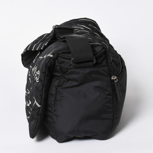 極美品 CHANEL シャネル スポーツライン ナイロン メッセンジャーバッグ A32807 キルティング 10番台 ブラック ココマーク 中古 4a006584