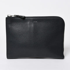 TOM FORD トムフォード クラッチバッグ セカンドバッグ クラッチバッグ H0355P 026 AAD ネイビー レザー シルバー金具 美品 中古 4a006585