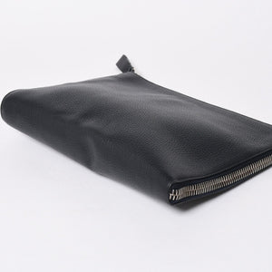 TOM FORD トムフォード クラッチバッグ セカンドバッグ クラッチバッグ H0355P 026 AAD ネイビー レザー シルバー金具 美品 中古 4a006585