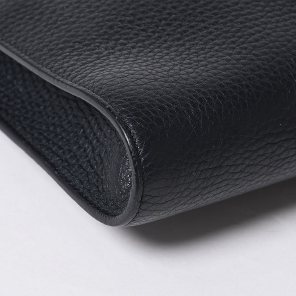 TOM FORD トムフォード クラッチバッグ セカンドバッグ クラッチバッグ H0355P 026 AAD ネイビー レザー シルバー金具 美品 中古 4a006585