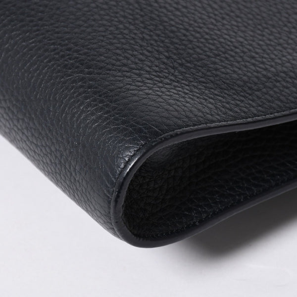TOM FORD トムフォード クラッチバッグ セカンドバッグ クラッチバッグ H0355P 026 AAD ネイビー レザー シルバー金具 美品 中古 4a006585