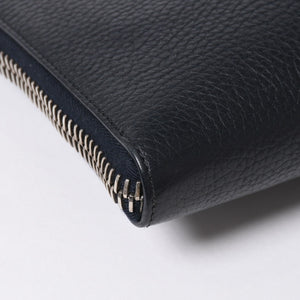 TOM FORD トムフォード クラッチバッグ セカンドバッグ クラッチバッグ H0355P 026 AAD ネイビー レザー シルバー金具 美品 中古 4a006585
