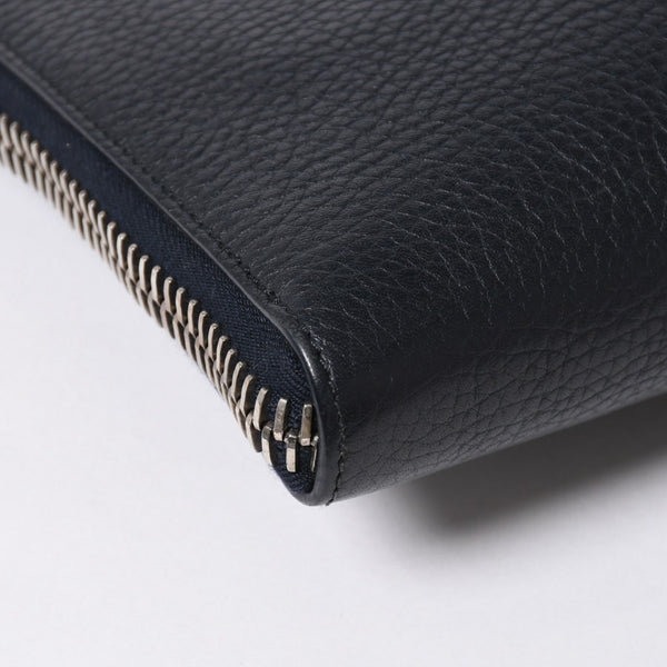 TOM FORD トムフォード クラッチバッグ セカンドバッグ クラッチバッグ H0355P 026 AAD ネイビー レザー シルバー金具 美品 中古 4a006585