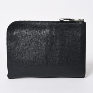TOM FORD トムフォード クラッチバッグ セカンドバッグ クラッチバッグ H0355P 026 AAD ネイビー レザー シルバー金具 美品 中古 4a006585