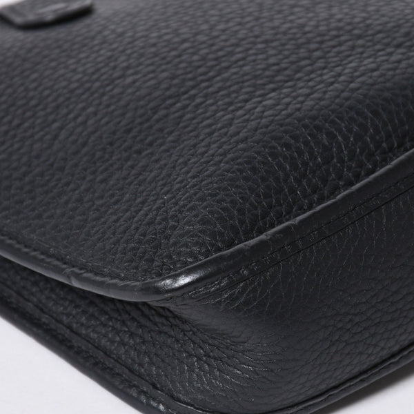 極美品 HERMES エルメス EVELYNE TPM エヴリン TPM ショルダーバッグ T刻印 トリヨンクレマンス ブラック 2015年製 シルバー金具 中古 4a006777