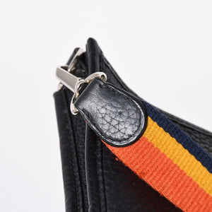 極美品 HERMES エルメス EVELYNE TPM エヴリン TPM ショルダーバッグ T刻印 トリヨンクレマンス ブラック 2015年製 シルバー金具 中古 4a006777