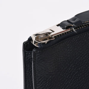 TOM FORD トムフォード クラッチバッグ セカンドバッグ クラッチバッグ H0355P 026 AAD ネイビー レザー シルバー金具 美品 中古 4a006585