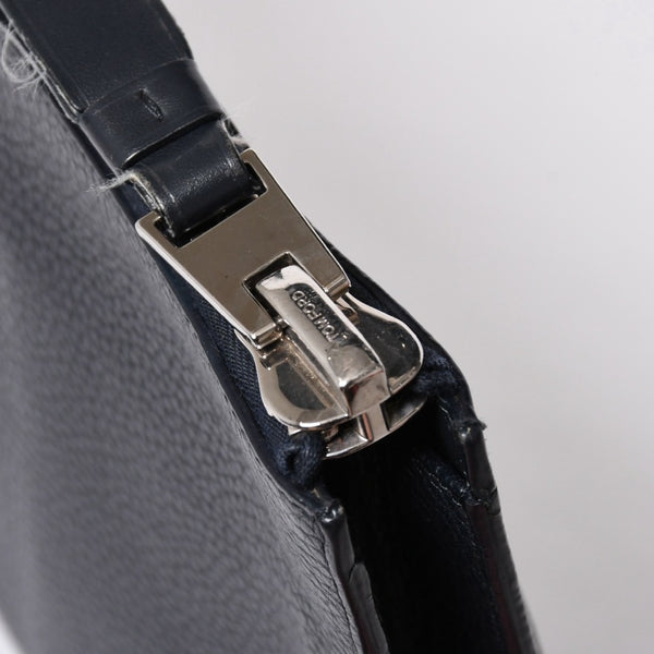TOM FORD トムフォード クラッチバッグ セカンドバッグ クラッチバッグ H0355P 026 AAD ネイビー レザー シルバー金具 美品 中古 4a006585