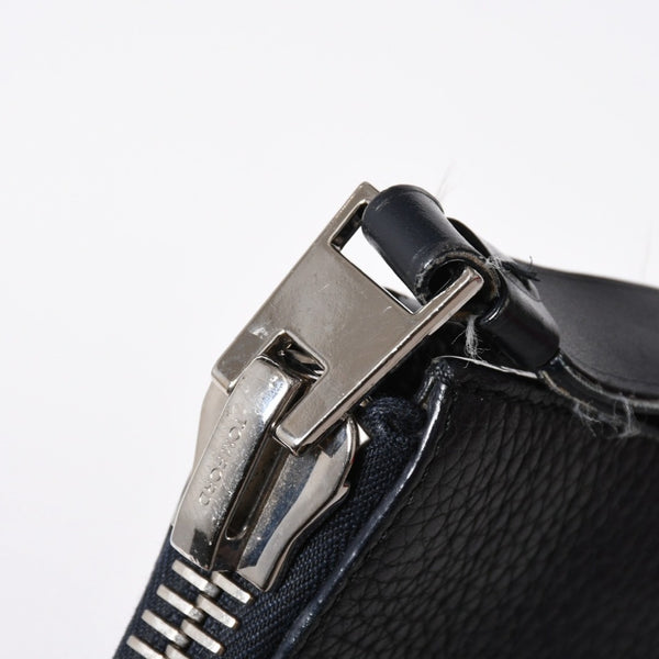 TOM FORD トムフォード クラッチバッグ セカンドバッグ クラッチバッグ H0355P 026 AAD ネイビー レザー シルバー金具 美品 中古 4a006585