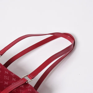 極美品 LOUIS VUITTON ルイヴィトン リトル パピヨン ハンドバッグ M92353 モノグラム サテン キャンバス レザー レッド 中古 4a006595