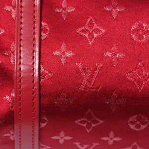 極美品 LOUIS VUITTON ルイヴィトン リトル パピヨン ハンドバッグ M92353 モノグラム サテン キャンバス レザー レッド 中古 4a006595