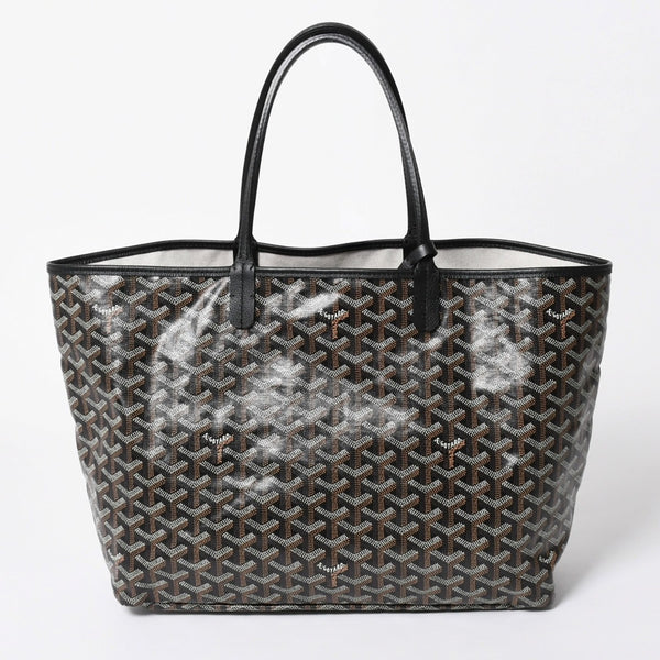 極美品 GOYARD ゴヤール サンルイPM バッグ トートバッグ STLCROPMLTY01CL01P ブラック PVC レザー 中古 4a006772