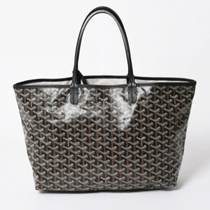 極美品 GOYARD ゴヤール サンルイPM バッグ トートバッグ STLCROPMLTY01CL01P ブラック PVC レザー 中古 4a006772
